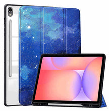 Load image into Gallery viewer, ProElite Cover for Samsung Galaxy Tab S10 Lite 10.9"/ Tab S9 FE 10.9 inch/Tab S10 FE/Tab S9 11" Cover Case, Smart Flip Case Cover with S Pen Holder, Stars [Transparent Back]
