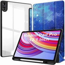 Load image into Gallery viewer, ProElite Case Cover for Redmi Pad Pro 12.1 inch Cover, Transparent Flip Case for Redmi Pad Pro 12.1 inch [Supports Auto Sleep Wake Function], Stars
