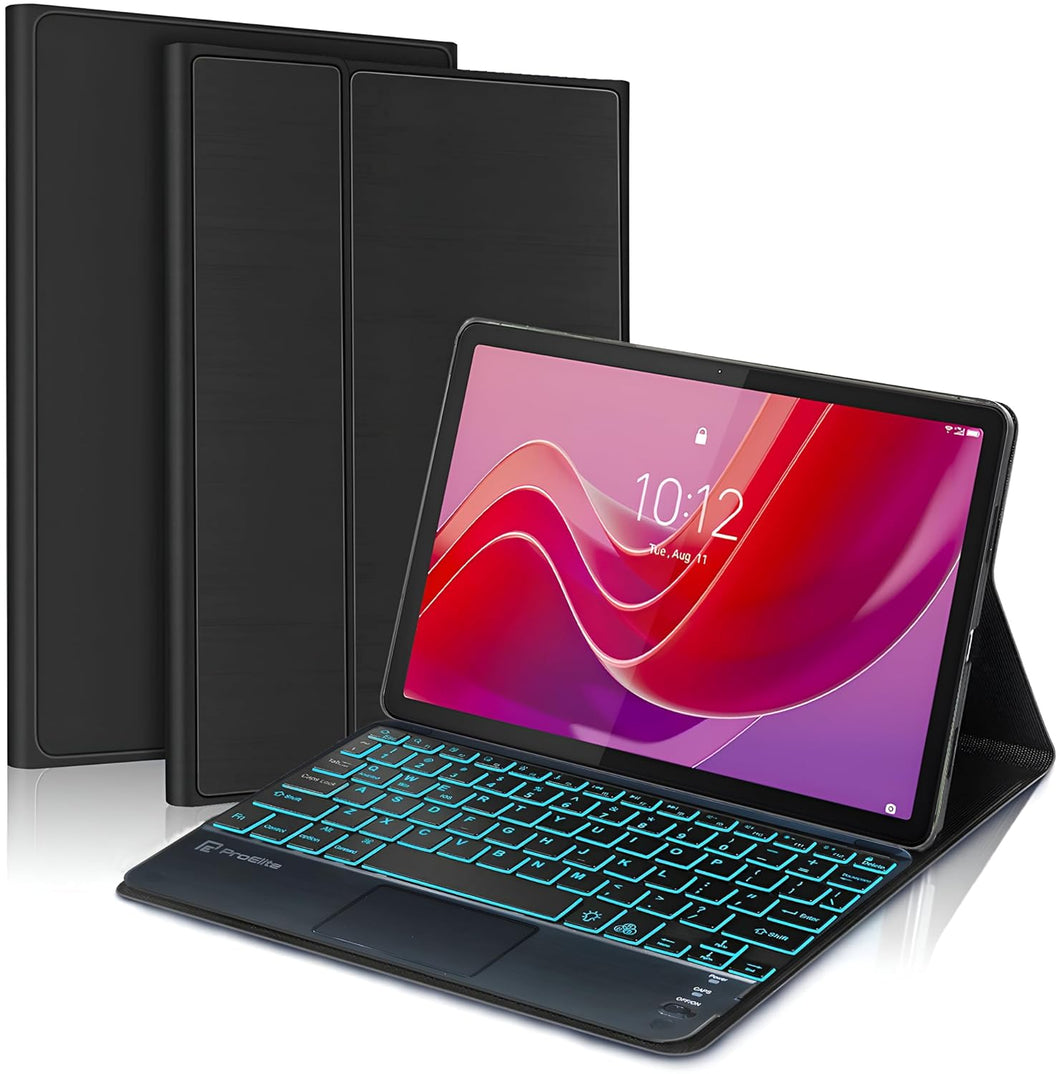 ProElite TouchPad Keyboard case for Lenovo Tab M11 11 inch, Magnetic Detachable Wireless Bluetooth TouchPad Keyboard Built-in 7-Colors Backlit, Black