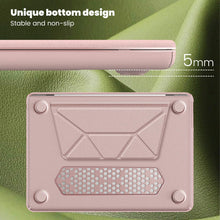 Load image into Gallery viewer, ProElite Case for MacBook Air 13.6 inch Case 2022 2023 2024 2025 Release M4/M3 A3113 M2 A2681 with Touch ID, Slim Leather case with Foldable Stand, Pink
