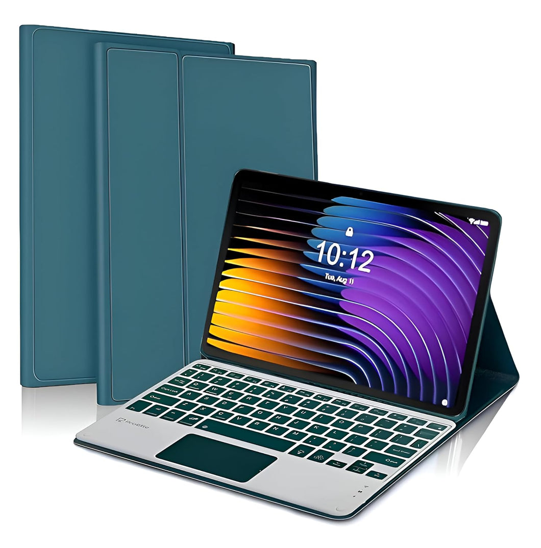 ProElite TouchPad Keyboard case for Xiaomi Mi Pad 7/7 Pro 11.2 inch, Magnetic Detachable Wireless Bluetooth TouchPad Keyboard Mi Pad 7/7 Pro 11.2 inch with Built-in 7-Colors Backlit, Dark Green