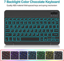 Load image into Gallery viewer, ProElite Keyboard case for Samsung Galaxy Tab A7 Lite 8.7 inch SM-T220/T225, Magnetic Detachable Wireless Bluetooth Keyboard Built-in 7-Colors Backlit, Dark Blue
