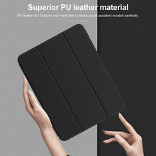 Load image into Gallery viewer, ProElite Case Cover for Apple iPad Air 13 M3/M2 2025/2024 Case, Hybrid Detachable Magnetic Case Cover for Apple iPad Air 13 inch M3/M2 2025/2024 with Pencil Holder, Black [Transparent Back]

