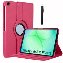 Load image into Gallery viewer, ProElite Cover for Samsung Galaxy Tab A11 Plus 11 inch Case Cover, 360 Rotatable Smart Flip Case Cover for Galaxy Tab A11+ 11" Tablet with Stylus Pen, Hot Pink
