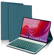 Load image into Gallery viewer, ProElite Keyboard case for Lenovo idea Tab 11 inch 2025, Magnetic Detachable Wireless Bluetooth Keyboard for Lenovo idea Tab 11 inch 2025 [Built-in 7-Colors Backlit], Dark Green

