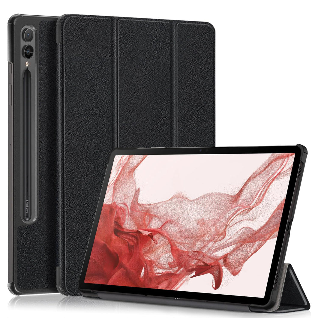 ProElite Cover for Samsung Galaxy Tab S9 Plus Cover Case, Smart Trifold Flip case Cover for Samsung Galaxy Tab S9 Plus 12.4 inch Support S Pen Magnetic Attachment, Black