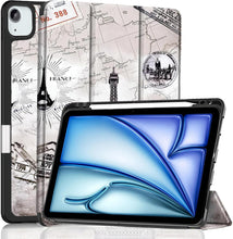 Load image into Gallery viewer, ProElite Case Cover for Apple iPad Air 13 M3/M2 2025/2024 &amp; Pro 12.9 inch Cover, Pencil Case for iPad Air 13 M3/M2 &amp; Pro 12.9 with Pencil Holder [Soft Flexible Case] Recoil Series - Eiffel
