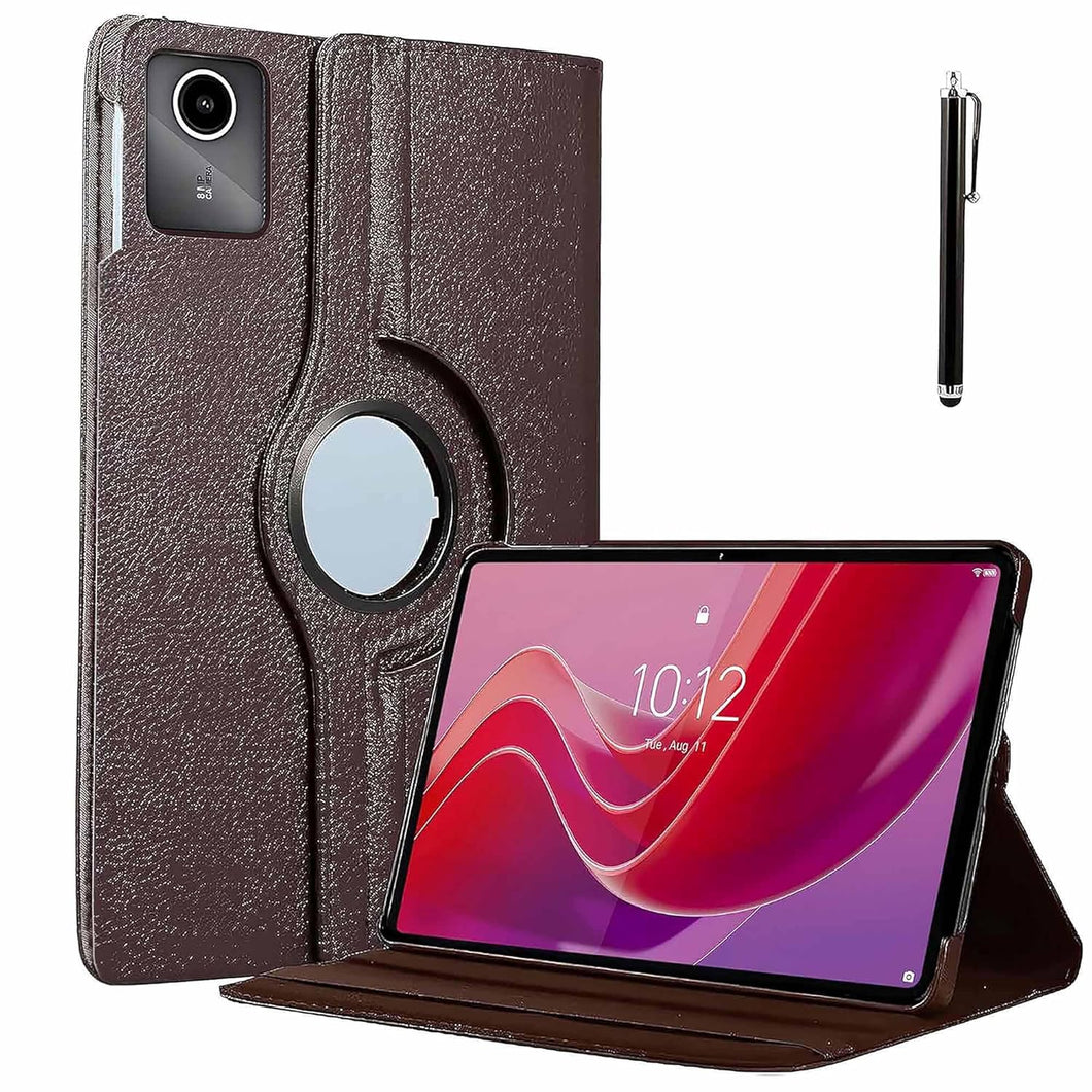 ProElite Cover for Lenovo Tab M11 11 inch Case Cover, 360 Rotatable Smart Flip Case Cover for Lenovo Tab M11 11 inch Tablet with Stylus Pen, Brown