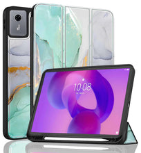Load image into Gallery viewer, ProElite Cover for Lenovo idea Tab 11 inch 2025 case Cover, Soft Flexible Flip Case Cover for Lenovo idea Tab 11 inch 2025 with Pen Holder [Recoil Series] - Marble Green
