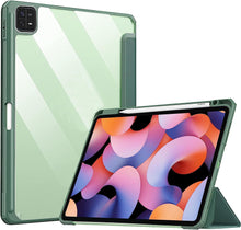 Load image into Gallery viewer, ProElite Smart Flip Case Cover for Xiaomi Mi Pad 6 11 inch Tablet, Transparent Back with Pen Holder, Dark Green
