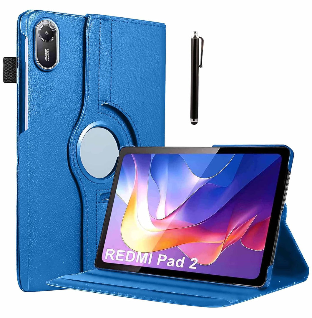 ProElite Cover for Xiaomi Redmi Pad 2 11 inch Case Cover, 360 Rotatable Smart Flip Case Cover for Xiaomi Redmi Pad 2 11 inch Tablet with Stylus Pen, Dark Blue