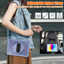 Load image into Gallery viewer, ProElite Cover for iPad (A16) 11th/10th Gen (2025/2022) Case, Rugged Shockproof Armor case for iPad 11th/10th Gen with Hand Grip and Rotating Kickstand (Transparent Back) with Should Strap, Lavender
