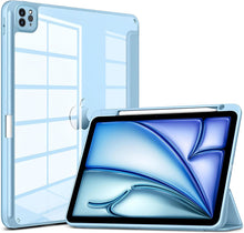 Load image into Gallery viewer, ProElite Case for iPad Air 11 Inch M3/M2 2025/2024, iPad Air 10.9 inch 5th/4th Gen &amp; iPad Pro 11 inch 4th/3rd Gen 2022 case Cover, Transparent Smart Flip Cover with Pencil Holder, Haze Blue
