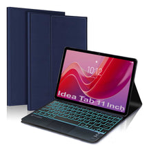 Load image into Gallery viewer, ProElite TouchPad Keyboard case for Lenovo idea Tab 11 inch 2025, Magnetic Detachable Wireless Bluetooth TouchPad Keyboard idea Tab 11 inch (Built-in 7-Colors Backlit), Dark Blue
