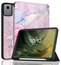 Load image into Gallery viewer, ProElite Cover for Motorola Pad 60 Neo 11 inch 2025 case Cover, Soft Flexible Flip Case Cover for Motorola Pad 60 Neo 11 inch 2025 with Pen Holder [Recoil Series] - Marble Pink
