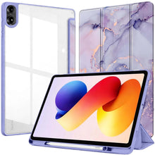 Load image into Gallery viewer, ProElite Cover for Xiaomi Redmi Pad 2 Pro 12.1 inch Cover Case, Smart Flip Case Cover for Xiaomi Redmi Pad 2 Pro 12.1 inch with S Pen Holder, Marble Purple [Transparent Back]
