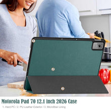 Load image into Gallery viewer, ProElite Case Cover for Motorola Pad 70 12.1 inch 2026 Case, Slim Trifold Flip case Cover for Moto Pad 70 12.1 inch 2026 Tablet [Auto Sleep Wake Feature], Dark Green
