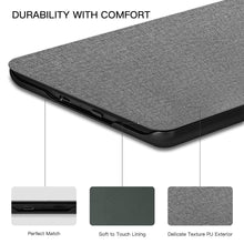 Load image into Gallery viewer, ProElite Premium Nylon Fabric Smart Flip case Cover for Amazon Kindle 6" 300 ppi 11th Gen/12th Gen 2022/2024, Grey
