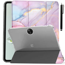 Load image into Gallery viewer, ProElite Cover for OnePlus Pad Go 11.35 inch Case Cover, Transparent Flip Case Cover for OnePlus Pad Go 11.35 inch 2023 with Stylus, Support Auto Sleep Wake, Marble Pink

