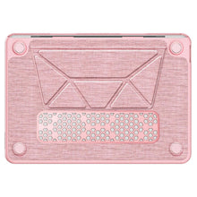 Load image into Gallery viewer, ProElite Case for MacBook Neo 13 inch 2026, Fabric Material Hard Shell with Slim TPU Bumper and Fold Kickstand, Pink
