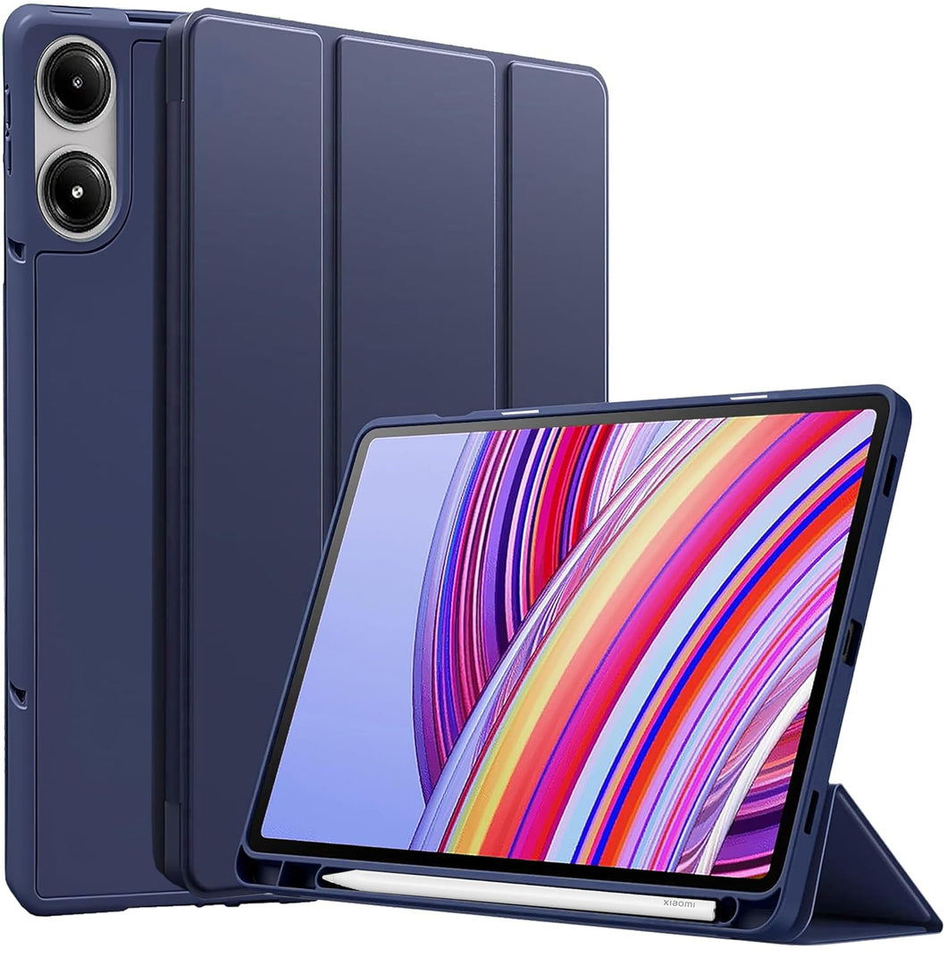 ProElite Cover for Poco Pad 12.1 inch Cover, Soft Flexible Flip Case Cover for Poco Pad 12.1 inch, Support Auto Sleep Wake, [Recoil Series] - Dark Blue