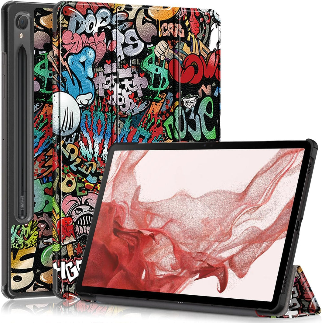 ProElite Cover for Samsung Galaxy Tab S9 Cover Case, Smart Trifold Flip case Cover for Samsung Galaxy Tab S9 11 inch Support S Pen Magnetic Attachment, Hippy