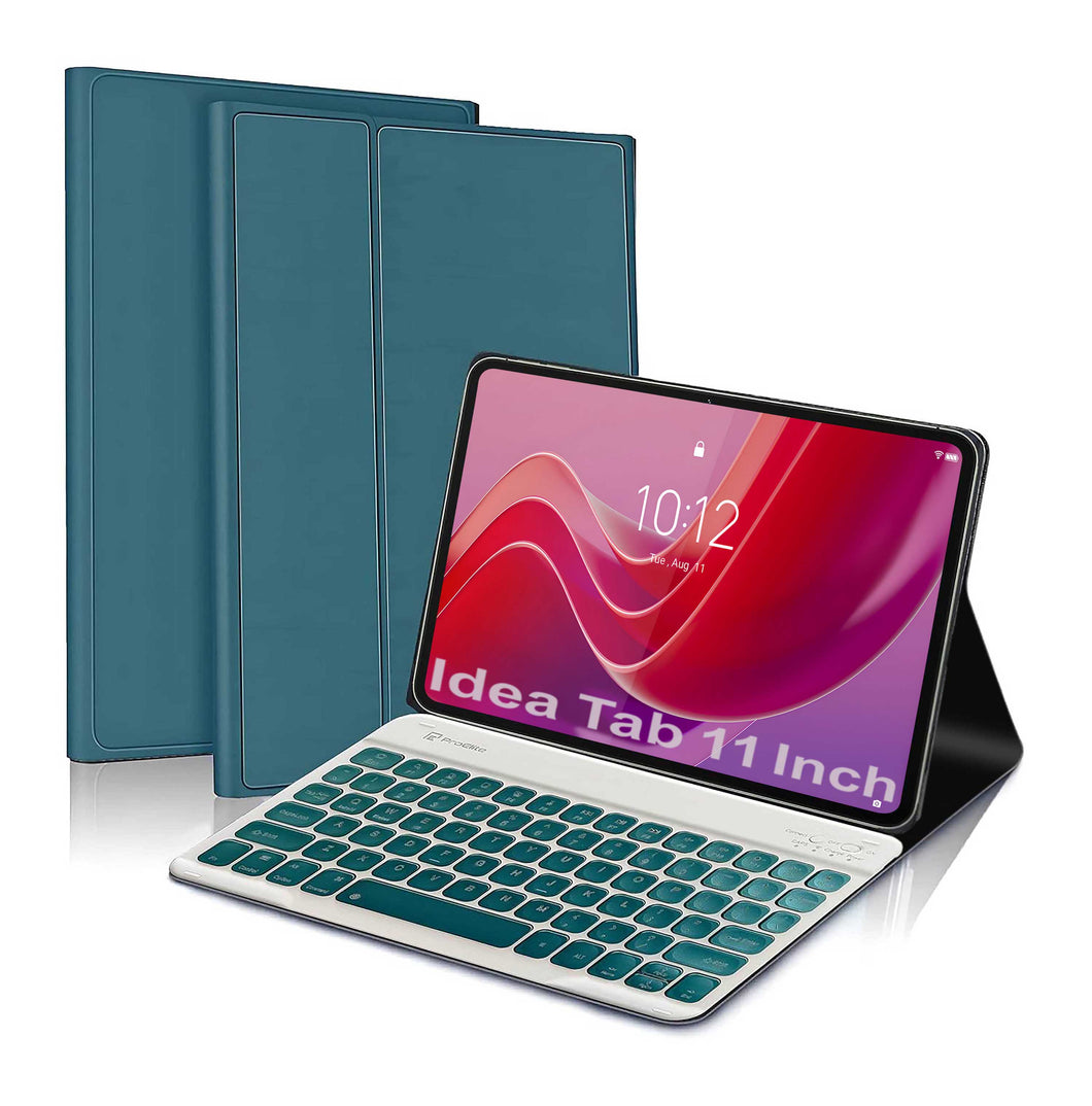 ProElite Keyboard Case for Lenovo idea Tab 11 inch 2025 Cover, Magnetic Detachable Wireless Bluetooth Keyboard for Lenovo idea Tab 11 inch 2025, Dark Green