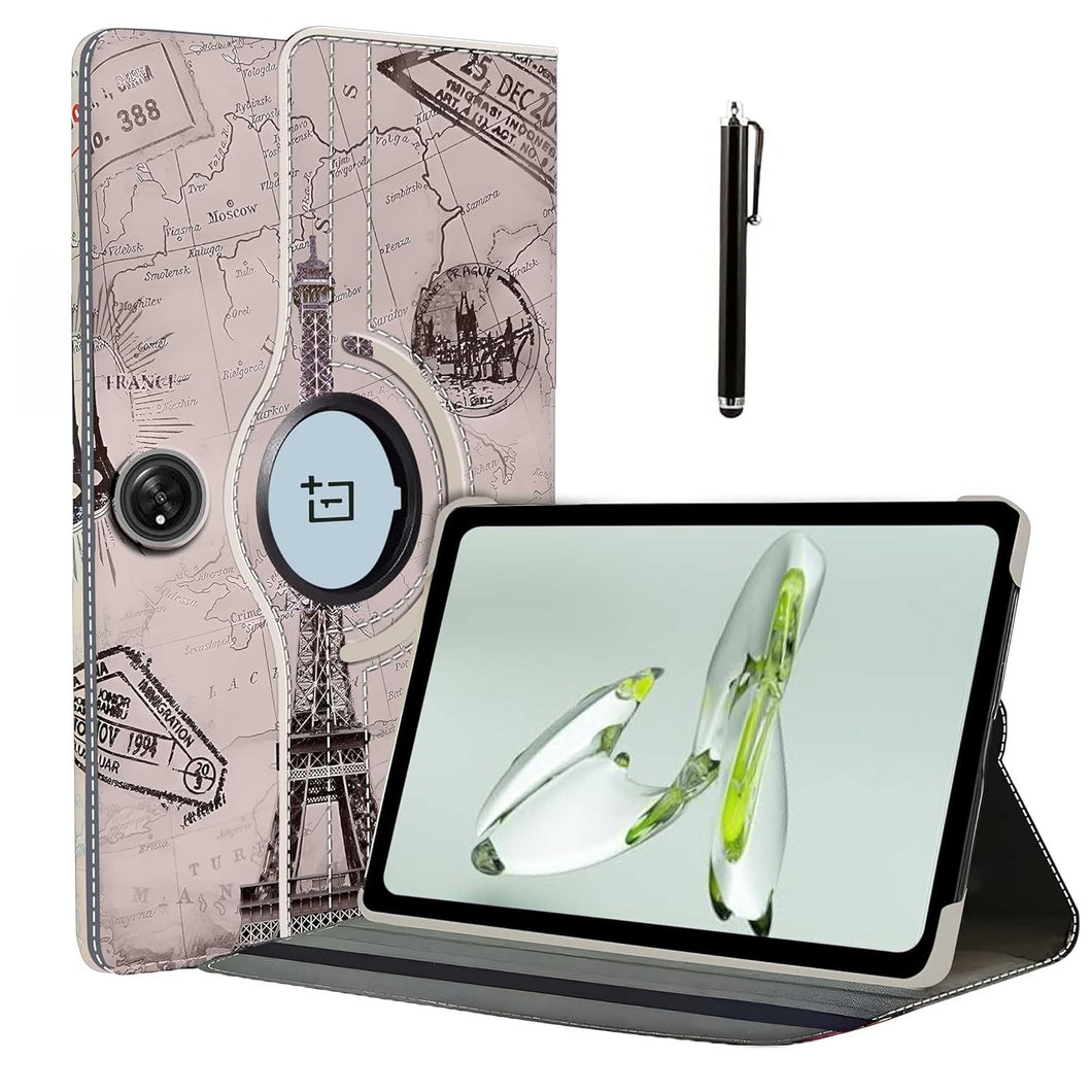 ProElite Case Cover for OnePlus Pad Go 11.35 inch Case, 360 Rotatable Smart Flip Case for OnePlus Pad Go 11.35 inch Tablet with Stylus Pen, Eiffel