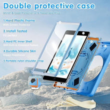 Load image into Gallery viewer, ProElite Cover for Apple iPad 10.2 inch Case Cover, Tough Bubble Kids case Cover for Apple iPad 10.2&quot; 9th/8th/7th Gen with Rotating Kickstand &amp; Shoulder Strap, Blue
