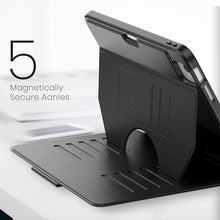Load image into Gallery viewer, ProElite Case Cover for iPad Air 13 inch M3/M2 2025/2024, Smart Magnetic Shockproof Protective Case for Apple iPad Air 13 inch M3/M2 2025/2024 5 Stable Stands with Pencil Holder, Black
