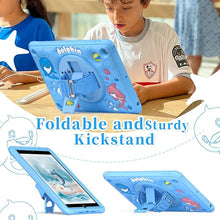 Load image into Gallery viewer, ProElite Cover for Apple iPad 10.2 inch Case Cover, Tough Bubble Kids case Cover for Apple iPad 10.2&quot; 9th/8th/7th Gen with Rotating Kickstand &amp; Shoulder Strap, Blue
