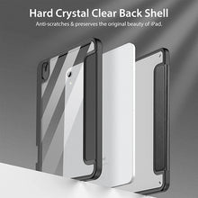 Load image into Gallery viewer, ProElite Hybrid Detachable Magnetic Case Cover for Apple iPad Mini 6/Mini 7 8.3 inch Case with Pencil Holder, Black [Transparent Back]
