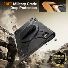 Load image into Gallery viewer, ProElite Cover for Samsung Galaxy Tab S12 Plus 12.6 inch 2026 Case, Rugged 3 Layer Armor case Cover for Galaxy Tab S12 Plus 12.6 inch with Hand Grip &amp; Rotating Kickstand with Shoulder Strap, Black
