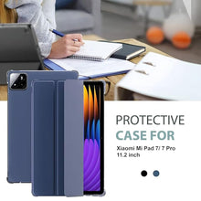 Load image into Gallery viewer, ProElite Cover for Xiaomi Mi Pad 7/7 Pro 11.2 inch Case Cover, Flip Case Cover with Transparent Back &amp; Stylus Pen [Auto Sleep Wake Support], Dark Blue
