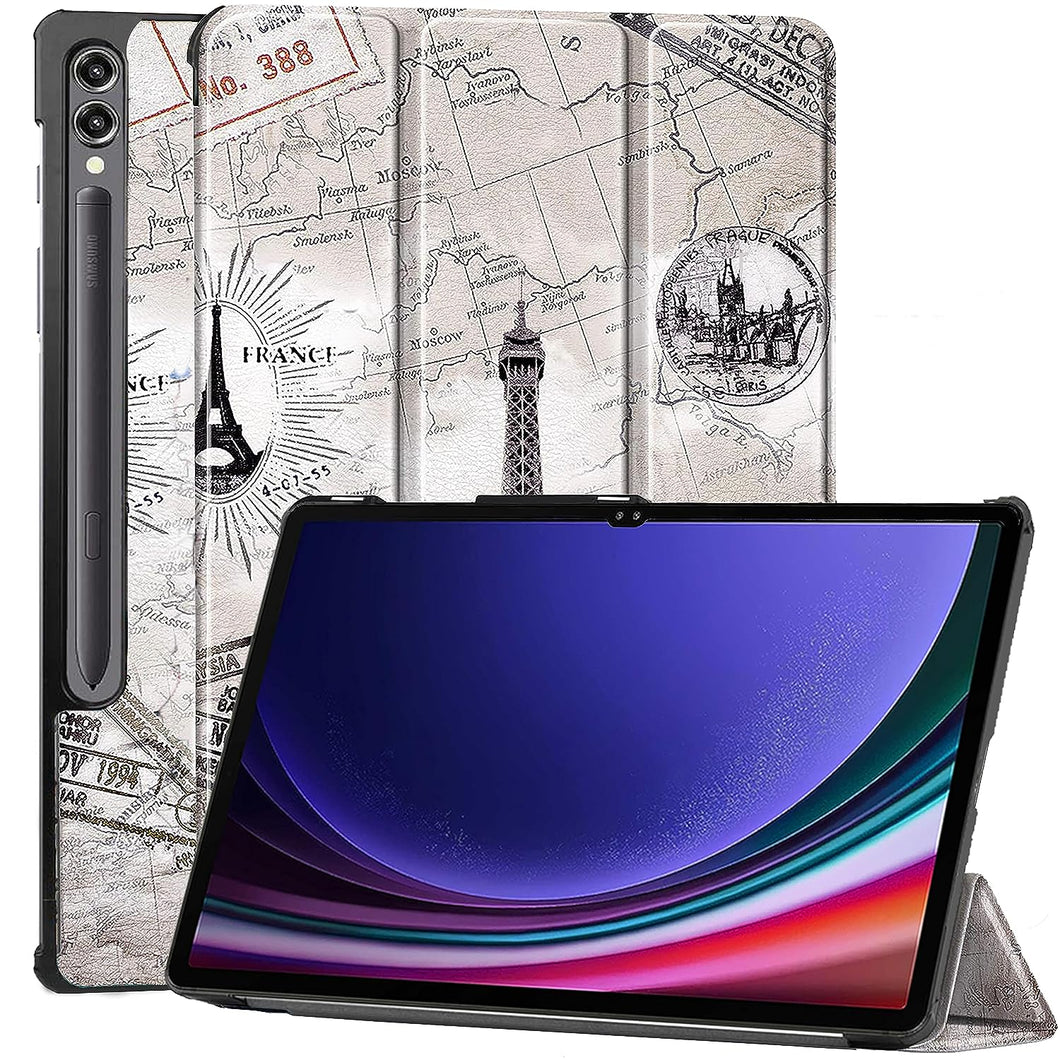 ProElite Cover for Samsung Galaxy Tab S9 Ultra/S10 Ultra Cover Case, Smart Trifold Flip case Cover for Samsung Galaxy Tab S9 Ultra/S10 Ultra 14.6 inch Support S Pen Magnetic Attachment, Eiffel