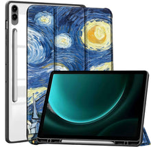 Load image into Gallery viewer, ProElite Cover for Samsung Galaxy Tab S9 FE Plus/S9 Plus/S10+ 12.4 inch Case, Smart Flip Case Cover for Galaxy Tab S9 FE+/S9 Plus/S10+ 12.4 inch with S Pen Holder, Starry Night [Transparent Back]
