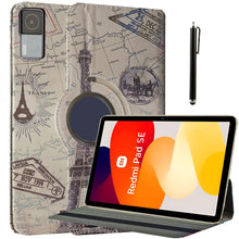 Load image into Gallery viewer, ProElite Case Cover for Redmi Pad SE 11 inch Cover, 360 Rotatable Smart Flip Case cover for Redmi Pad SE 11 inch tablet with Stylus Pen, Eiffel
