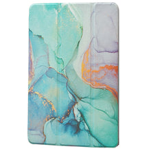Load image into Gallery viewer, ProElite Case Cover for Apple iPad Pro 13 inch 2024 M4 Cover, Transparent Smart Flip Cover for iPad Pro 13 inch M4 2024 with Pencil Holder, Marble Green
