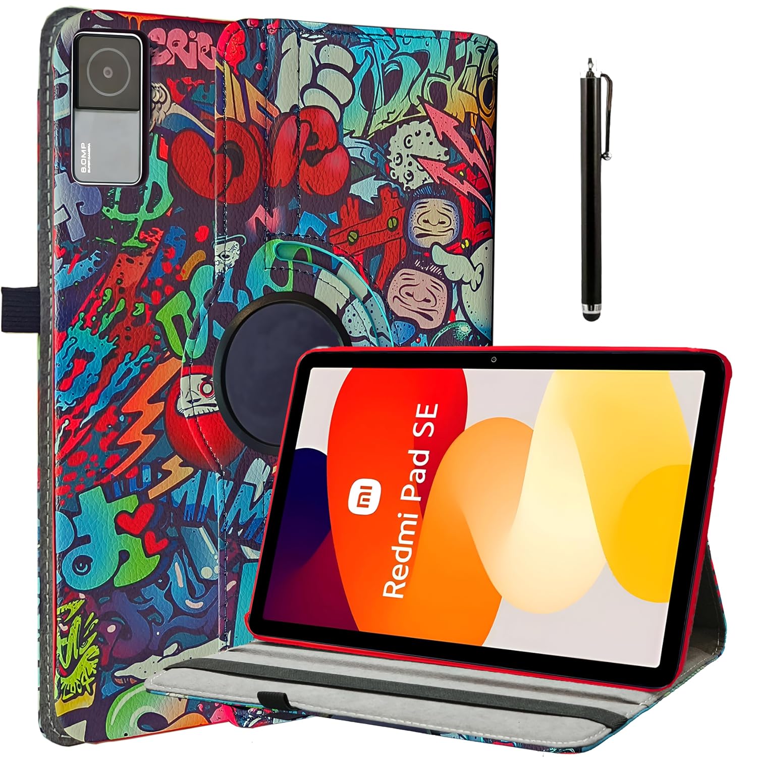 ProElite Case Cover for Redmi Pad SE 11 inch Cover, 360 Rotatable Smart  Flip Case cover for Redmi Pad SE 11 inch tablet with Stylus Pen, Hippy