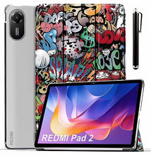 Load image into Gallery viewer, ProElite Case Cover for Xiaomi Redmi Pad 2 11 inch Cover, Smart Flip Case Cover for Xiaomi Redmi Pad 2 11 inch Translucent Back with Stylus Pen [Auto Sleep Wake Feature], Hippy

