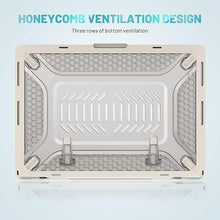 Load image into Gallery viewer, ProElite Case for MacBook Pro 14 inch Case 2024 2023 2022 2021 Release M3 A2918 A2992 M2 A2779 M1 A2442 Pro Max,Heavy Duty Honeycomb Hard Shell with Slim TPU Bumper and Fold Kickstand, Stone
