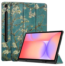 Load image into Gallery viewer, ProElite Cover for Samsung Galaxy Tab S10 Lite 10.9&quot;/ Tab S9 FE 10.9 inch/Tab S10 FE/Tab S9 11 inch Cover, Soft Flexible Flip Case Cover with S Pen Holder, Auto Sleep Wake, [Recoil Series] - Flowers
