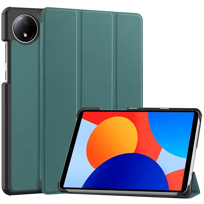 ProElite Case Cover for Redmi Pad SE 8.7 inch Cover, Slim Trifold Flip case Cover for Redmi Pad SE 8.7 inch Tablet [Auto Sleep Wake Feature], Dark Green