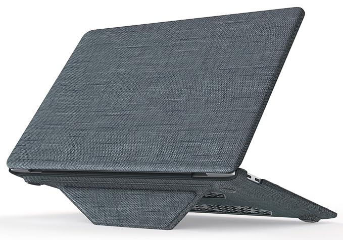 ProElite Case for MacBook Air 13 inch M2 2025/2024 M1 2021 2020 Release  A2337 A2179 A1932 Model Touch ID, Fabric Material Hard Shell with Slim TPU 