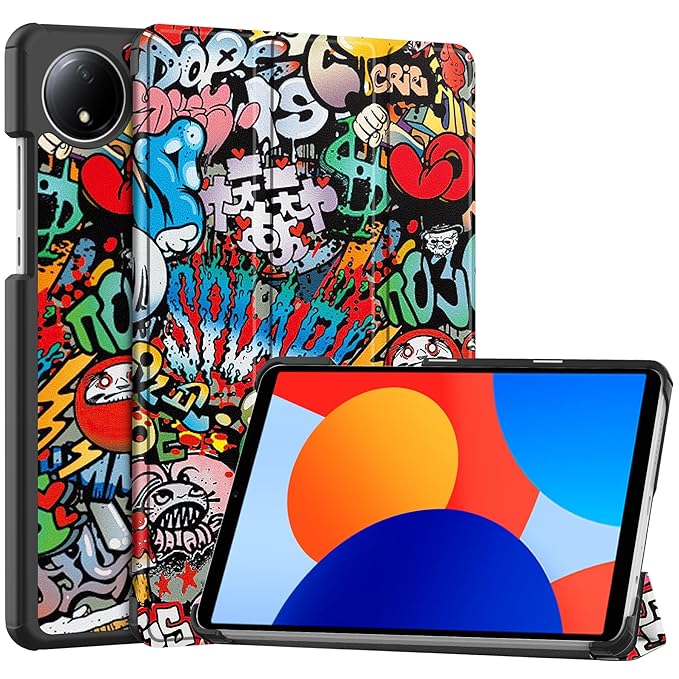 ProElite Case Cover for Redmi Pad SE 8.7 inch Cover, Slim Trifold Flip case Cover for Redmi Pad SE 8.7 inch Tablet [Auto Sleep Wake Feature], Hippy