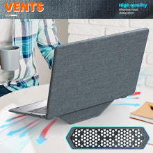 Load image into Gallery viewer, ProElite Case for MacBook Air 13 inch M2 2025/2024 M1 2021 2020 Release A2337 A2179 A1932 Model Touch ID, Fabric Material Hard Shell with Slim TPU Bumper and Fold Kickstand, Grey
