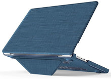 Load image into Gallery viewer, ProElite Case for MacBook Pro 14 inch Case 2024 2023 2022 2021 Release M3 A2918 A2992 M2 A2779 M1 A2442 Pro Max, Fabric Material Hard Shell with Slim TPU Bumper and Fold Kickstand, Navy
