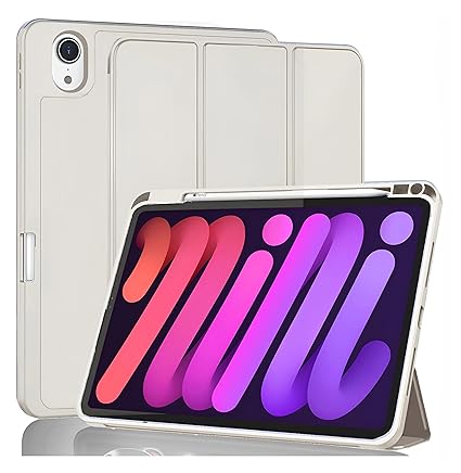 ProElite Smart Case for Apple iPad Mini 6/Mini 7 8.3 inch [Auto Sleep/Wake Cover] [Pencil Holder] [Soft Flexible Case] Recoil Series - Grey
