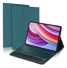 Load image into Gallery viewer, ProElite TouchPad Keyboard case for Redmi Pad Pro 12.1 inch, Magnetic Detachable Wireless Bluetooth TouchPad Keyboard Built-in 7-Colors Backlit, Dark Green
