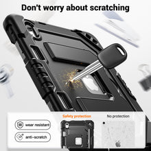 Load image into Gallery viewer, ProElite Rugged Back case for Apple iPad (A16) 11th/10th Gen Shockproof Protective Cover with Stand, Built-in Pencil Holder, Adjustable Shoulder Strap, Black
